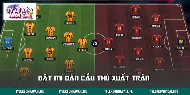 Dàn cầu thủ xuất trận 